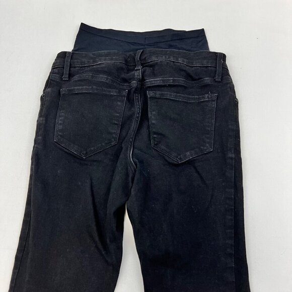 Old Navy Womens Maternity Rockstar Super Skinny Pull On Jeans Black 6 - Picture 6 of 9